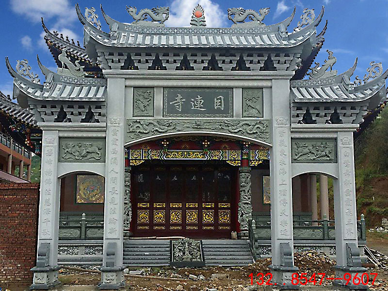 景區牌坊石牌樓搭配圖案祠堂大門石門樓雕刻造型