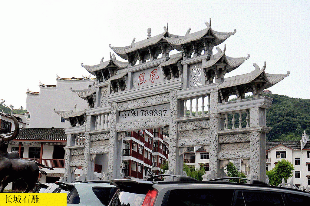 寺院園林村莊石雕牌坊石牌樓安裝有什么作用呢，