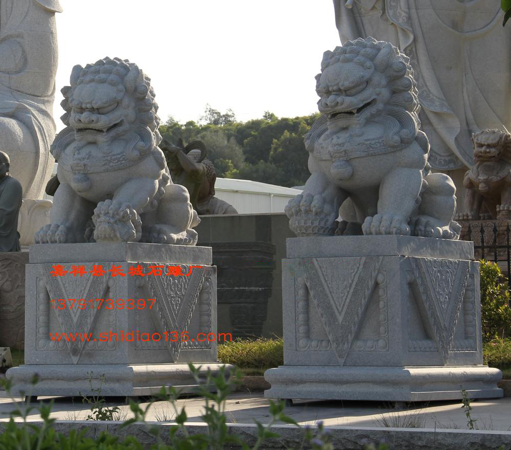 花崗巖石雕獅子、石獅
