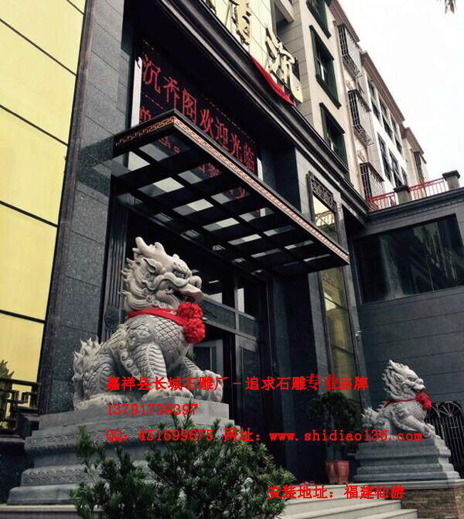 石雕麒麟擺放、石雕麒麟雕刻